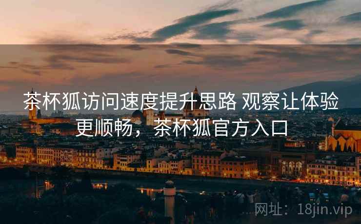 茶杯狐访问速度提升思路 观察让体验更顺畅，茶杯狐官方入口