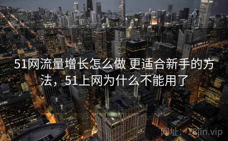 51网流量增长怎么做 更适合新手的方法，51上网为什么不能用了