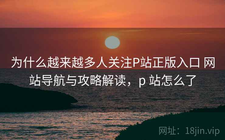 为什么越来越多人关注P站正版入口 网站导航与攻略解读，p 站怎么了