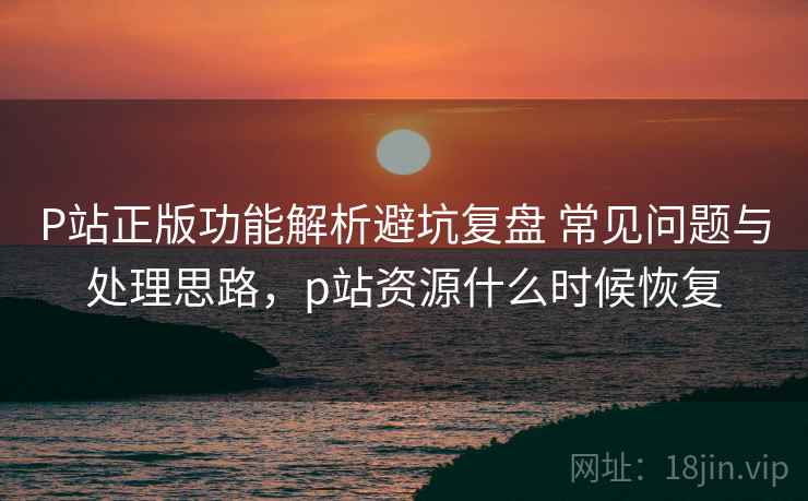 P站正版功能解析避坑复盘 常见问题与处理思路，p站资源什么时候恢复