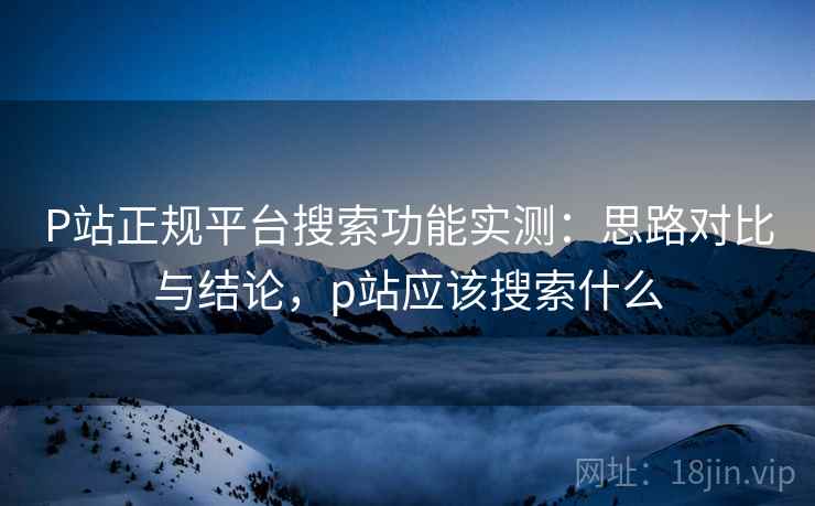 P站正规平台搜索功能实测：思路对比与结论，p站应该搜索什么