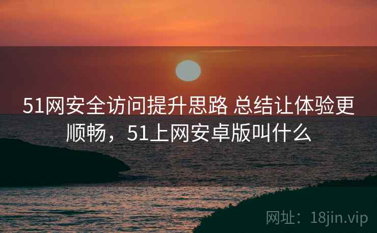 51网安全访问提升思路 总结让体验更顺畅,51上网安卓版叫什么 51网安全访问提升思路 总结让体验更顺畅,51上网安卓版叫什么