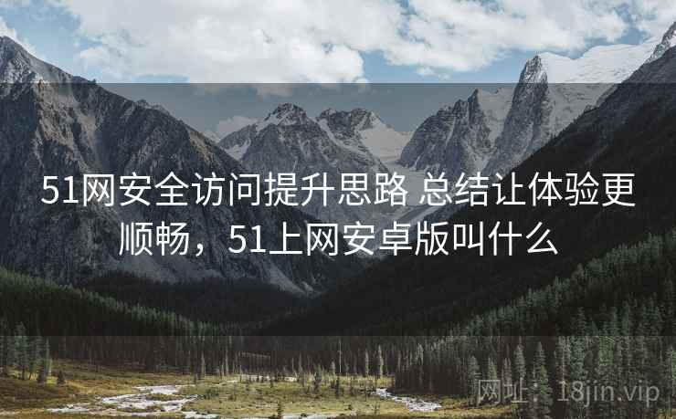 51网安全访问提升思路 总结让体验更顺畅，51上网安卓版叫什么