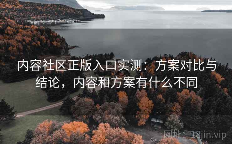 内容社区正版入口实测：方案对比与结论，内容和方案有什么不同